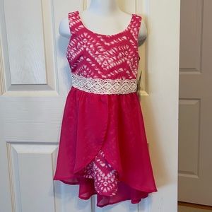 🔥 3/$30- NWT Pink white trendy summer girl dress - size 4T
